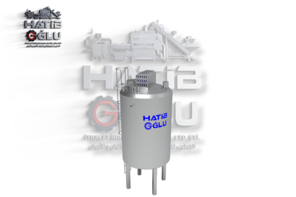 Milk mixer tank with ladder